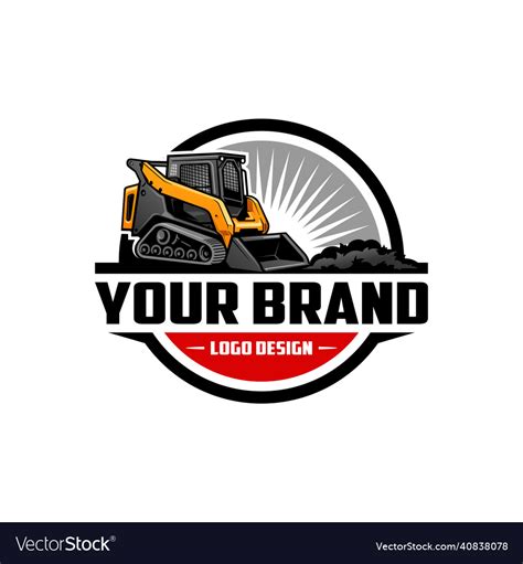 yellow and black skid steer clipart|skid steer logo image.